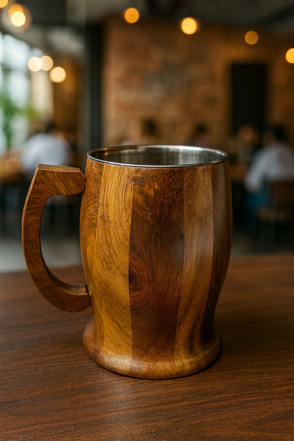 Rustic Wooden Mug - 250ml