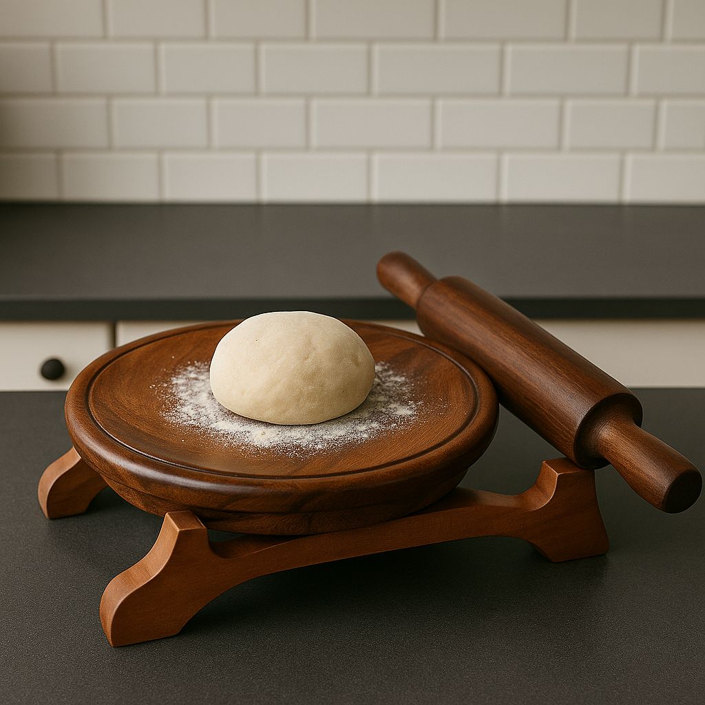 Wooden Chakla Belan Set – Handcrafted Roti Rolling Board & Pin