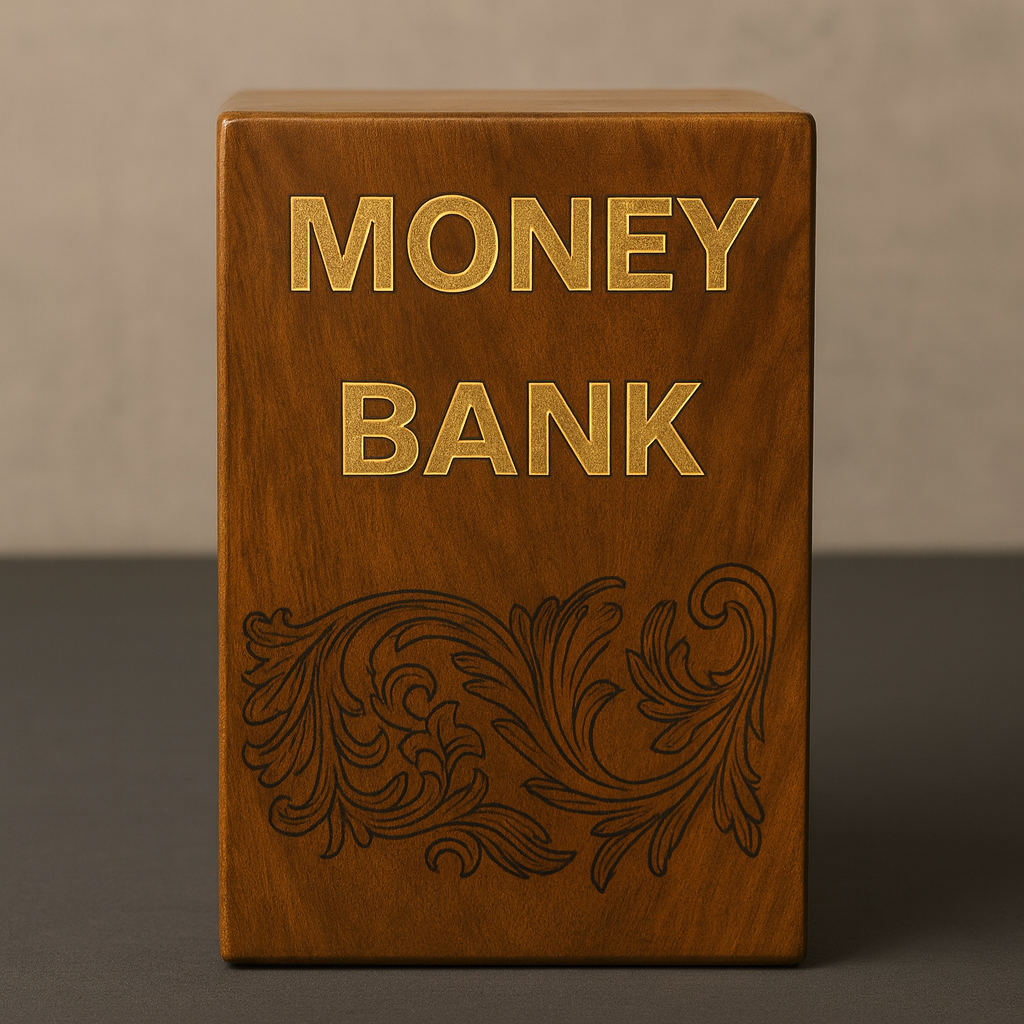 Handcrafted Wooden Money Bank – Piggy Bank