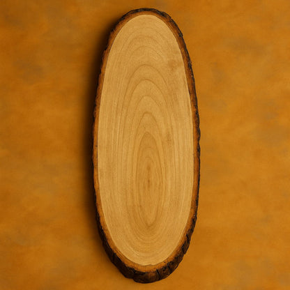 12-inch Mango Wood Serving Plate – Rustic Round Charger & Platter