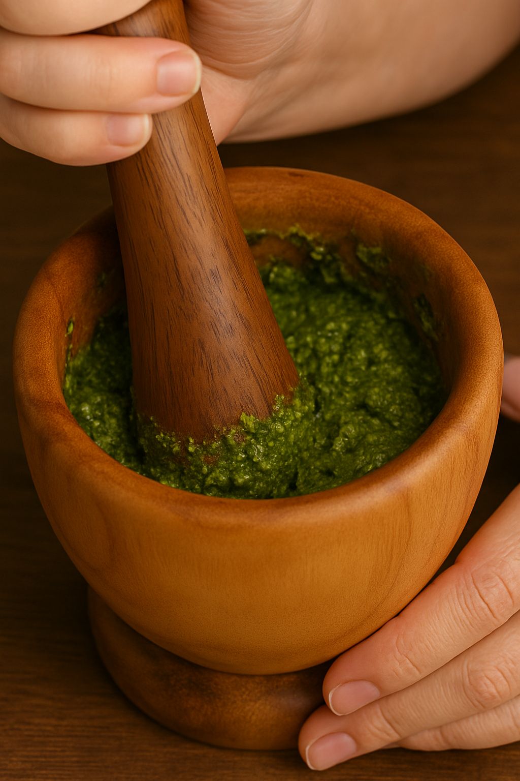 Traditional Wooden Mortar | Ayurvedic & Kitchen Tool (6 inch)