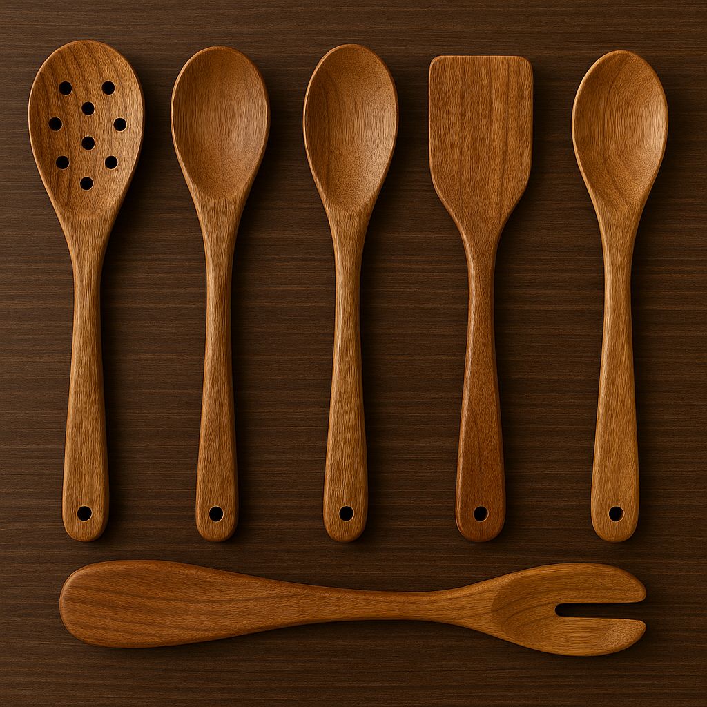 Rustic Mango-Wood Kitchen Spoons | Stirring, Serving & Décor