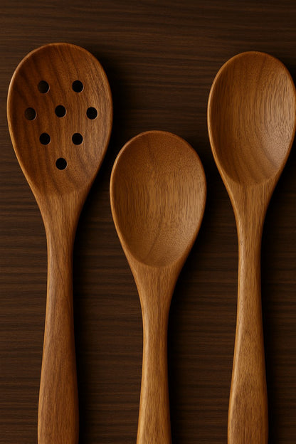Rustic Mango-Wood Kitchen Spoons | Stirring, Serving & Décor