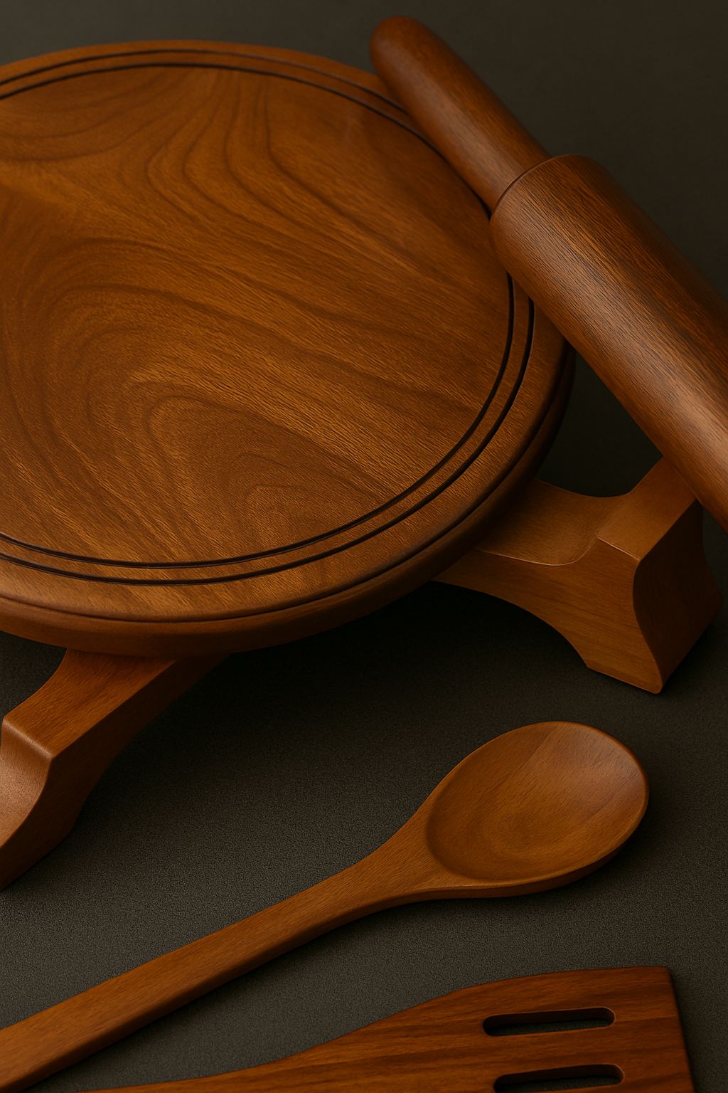 Wooden Chakla Belan Set – Handcrafted Roti Rolling Board & Pin