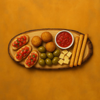 12-inch Mango Wood Serving Plate – Rustic Round Charger & Platter