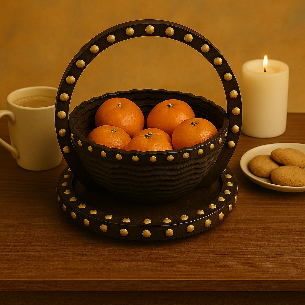 Handcrafted Antique Wooden Tray – Spring Motif | 15x10" Ornate Décor & Serving Tray