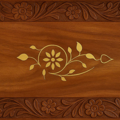 Handcrafted Wooden Tray – 15x10 Inches | Elegant Serving & Décor Piece