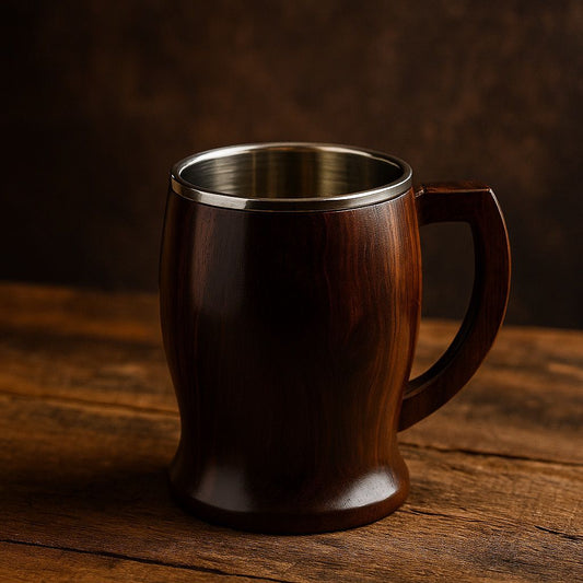 Rustic Wooden Mug - 250ml