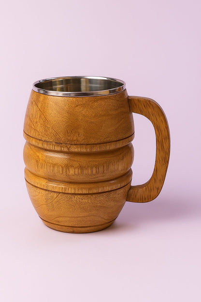 Rustic Wooden Mug - 250ml