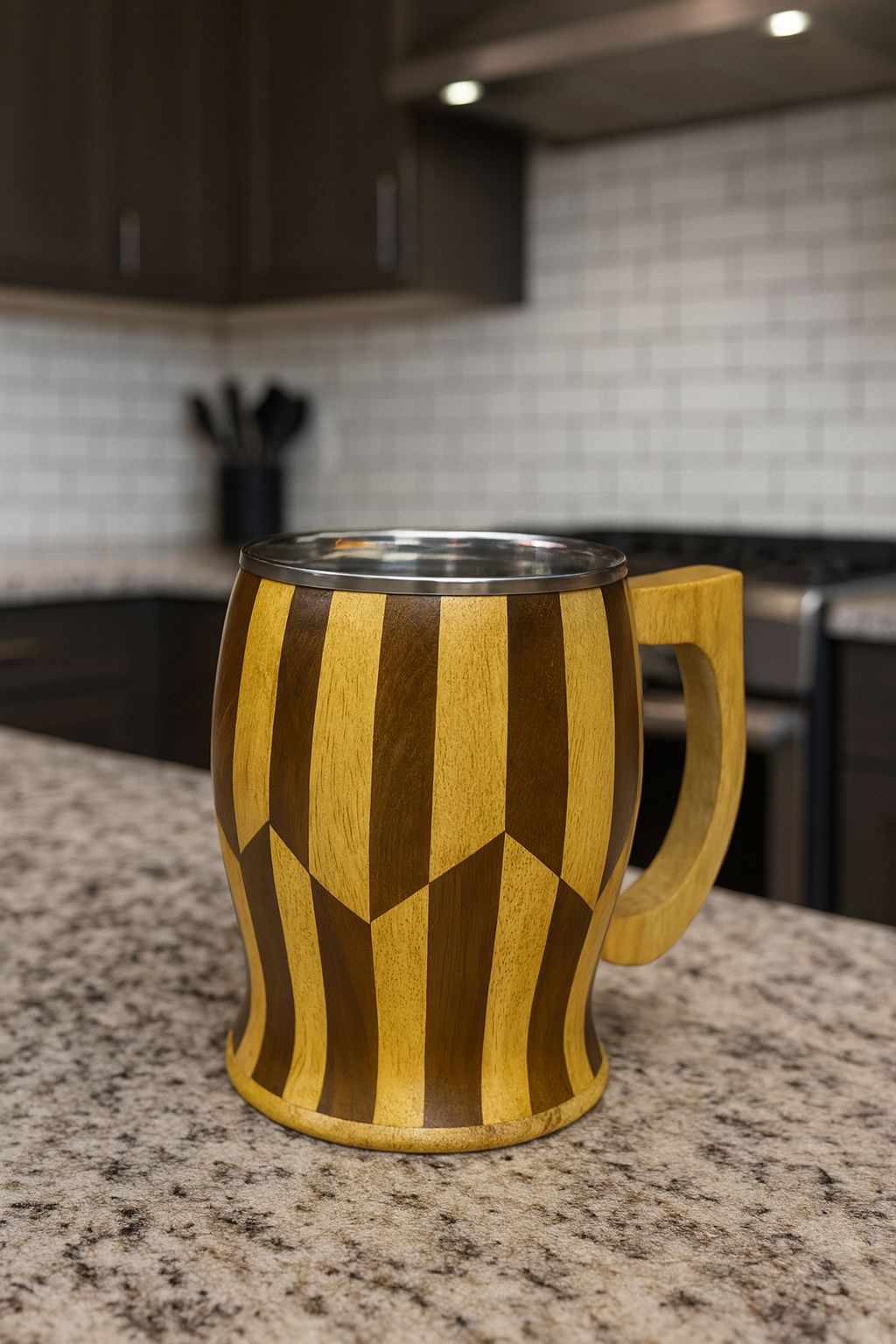 Rustic Wooden Mug - 250ml